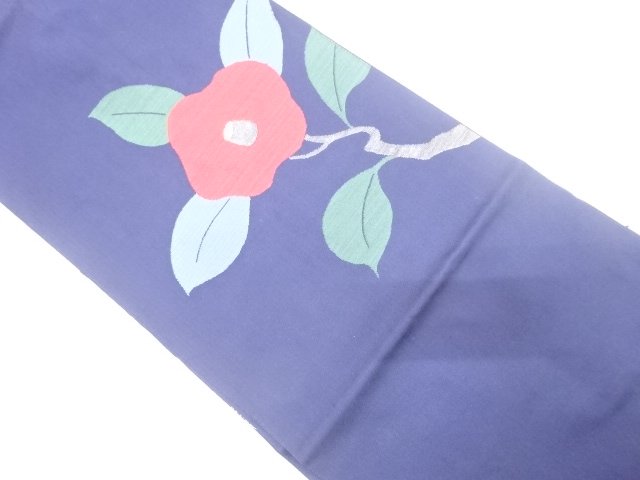 JAPANESE NAGOYA OBI / WOVEN CAMELLIA